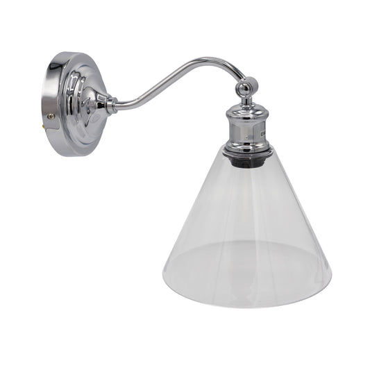 Abby Wall Light Chrome / Clear