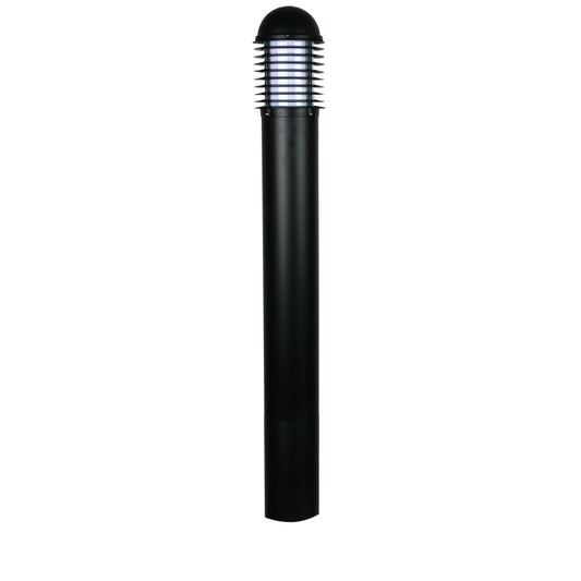 Velika Louvred Cast Bollard E27 Black  Ip44