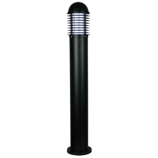 Velika Bollard 1000mm With Flange Black  Ip44