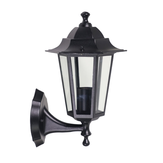 Ascot Outdoor Wall Light Up Black