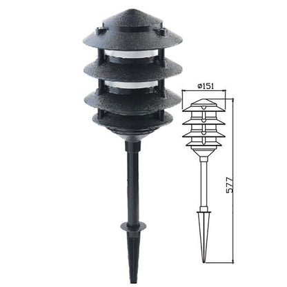 Pavillion.3 12v Garden Spike Black