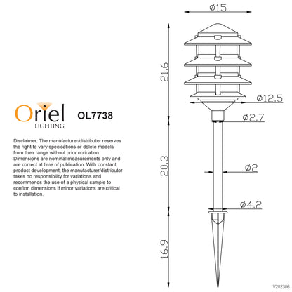 Pavillion.3 12v Garden Spike Black