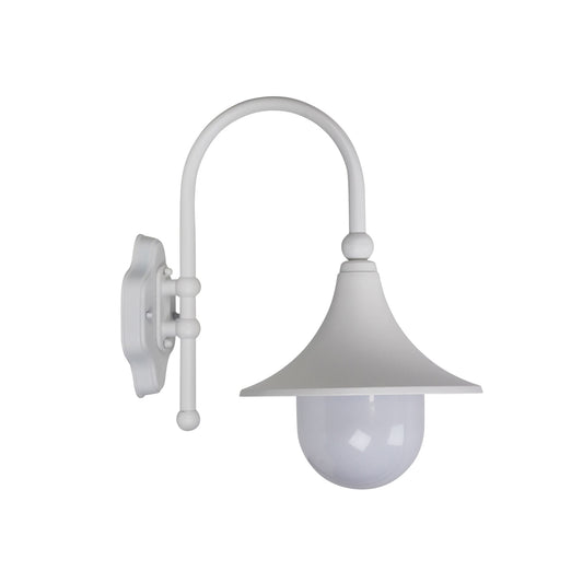 Moca Outdoor Wall Light White & Opal