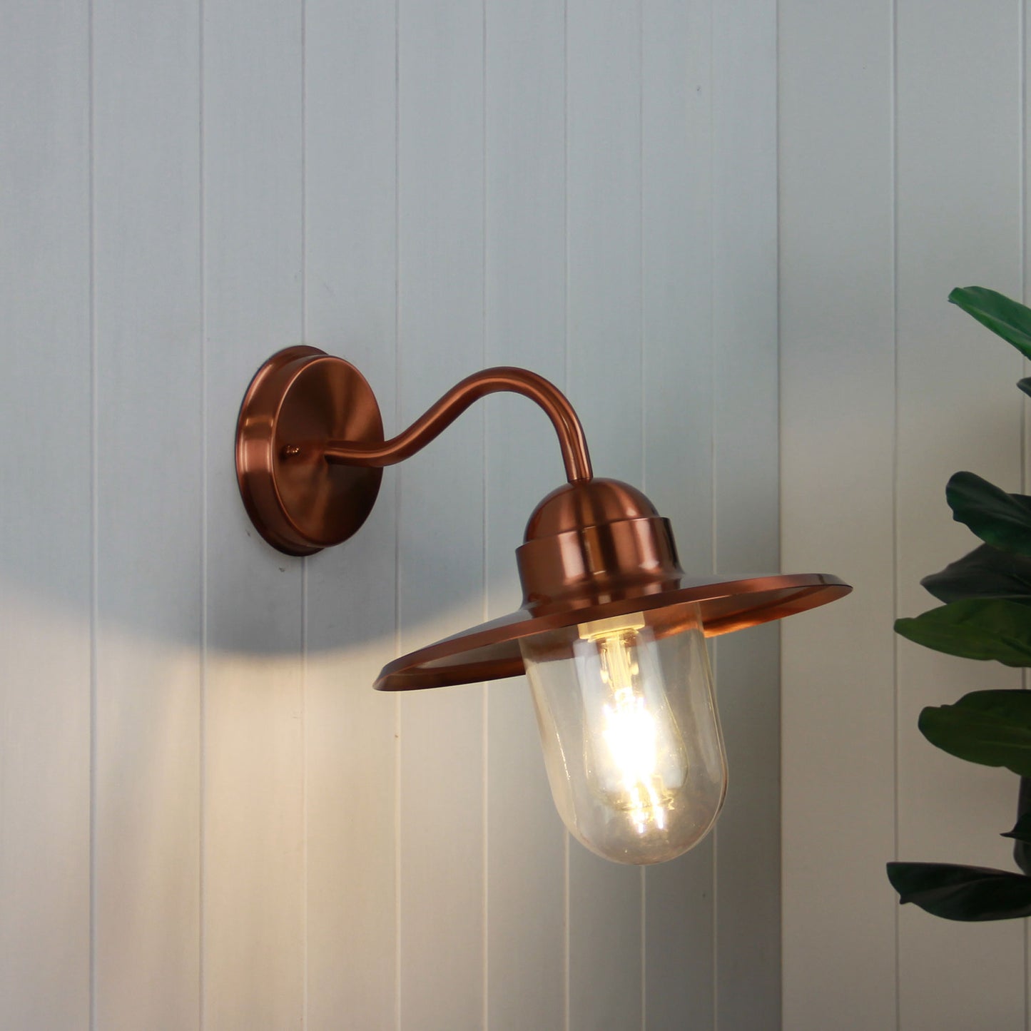 Alley Outdoor Wall Light Copper Finish