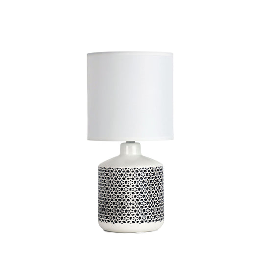 Celia Table Lamp White W/ White Shade