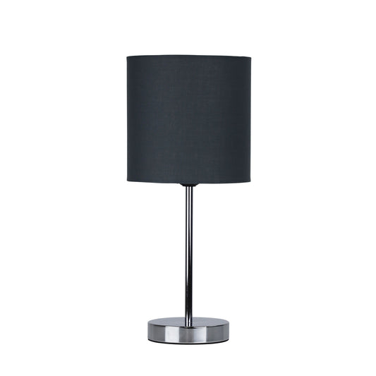 Zola Table Lamp Chrome / Grey Shade