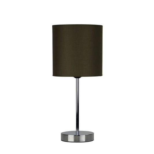 Zola Table Lamp Chrome / Taupe Shade