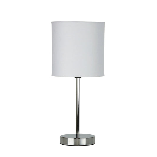 Zola Table Lamp Chrome / White Shade