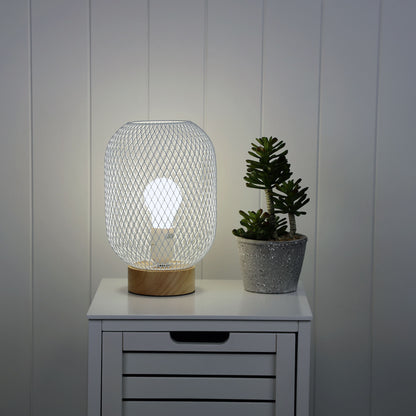 Tilda Mesh Table Lamp White