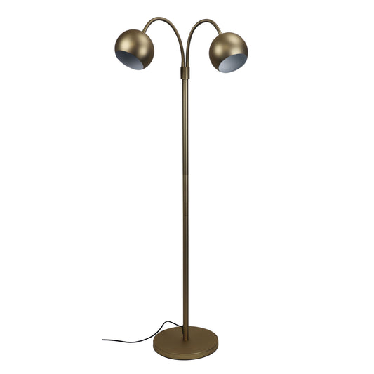 Bobo Twin Flex Floor Lamp Satin Brass