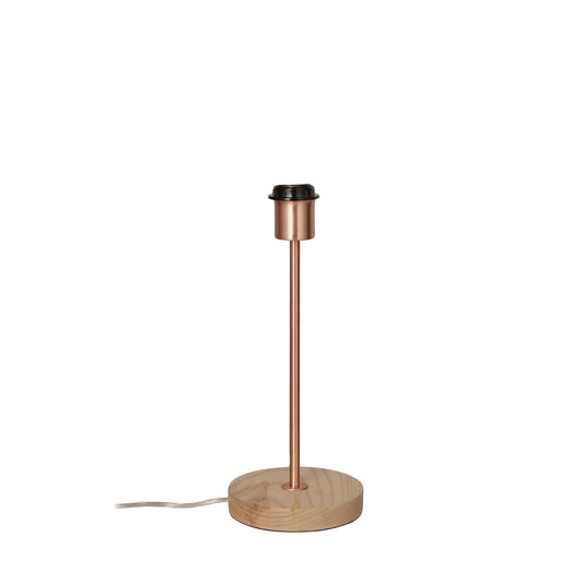 Fino Table Lamp Base Teak & Copper