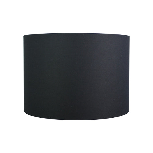 300-300-225 / 12" Drum Black Cotton Shade E27 Lamp Shade