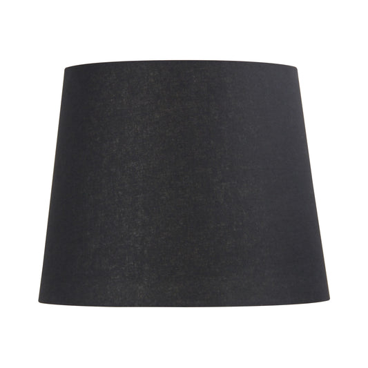 300-380-300 / 15" Black Linen Hardback Shade E27 Lamp Shade