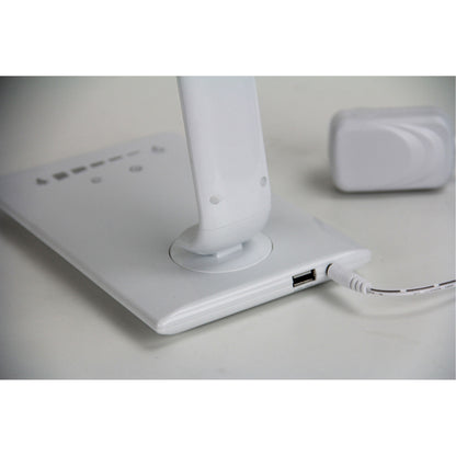 Luke LED White Desk Lamp Touch Dim Usb Port