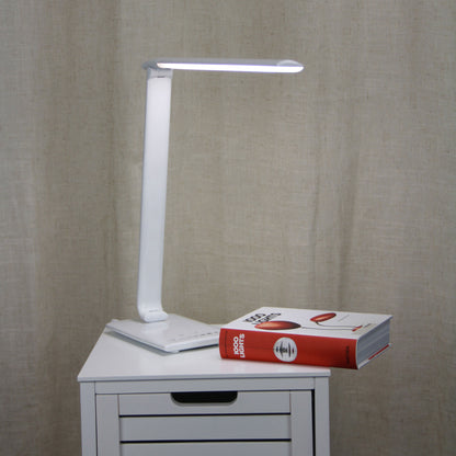 Luke LED White Desk Lamp Touch Dim Usb Port