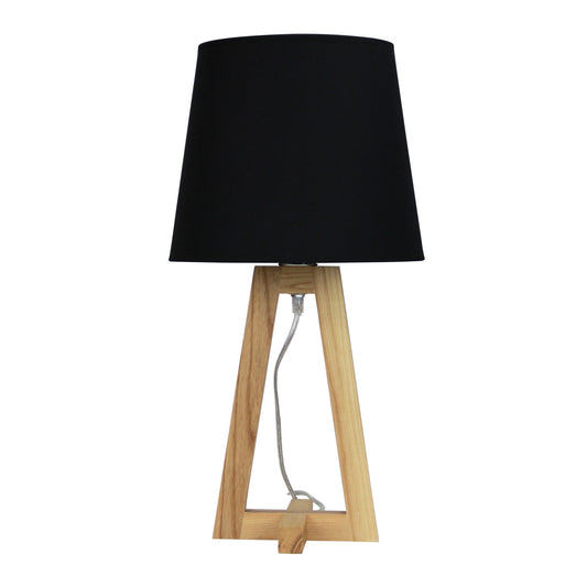 Edra Table Lamp W/ Black Cotton Shade