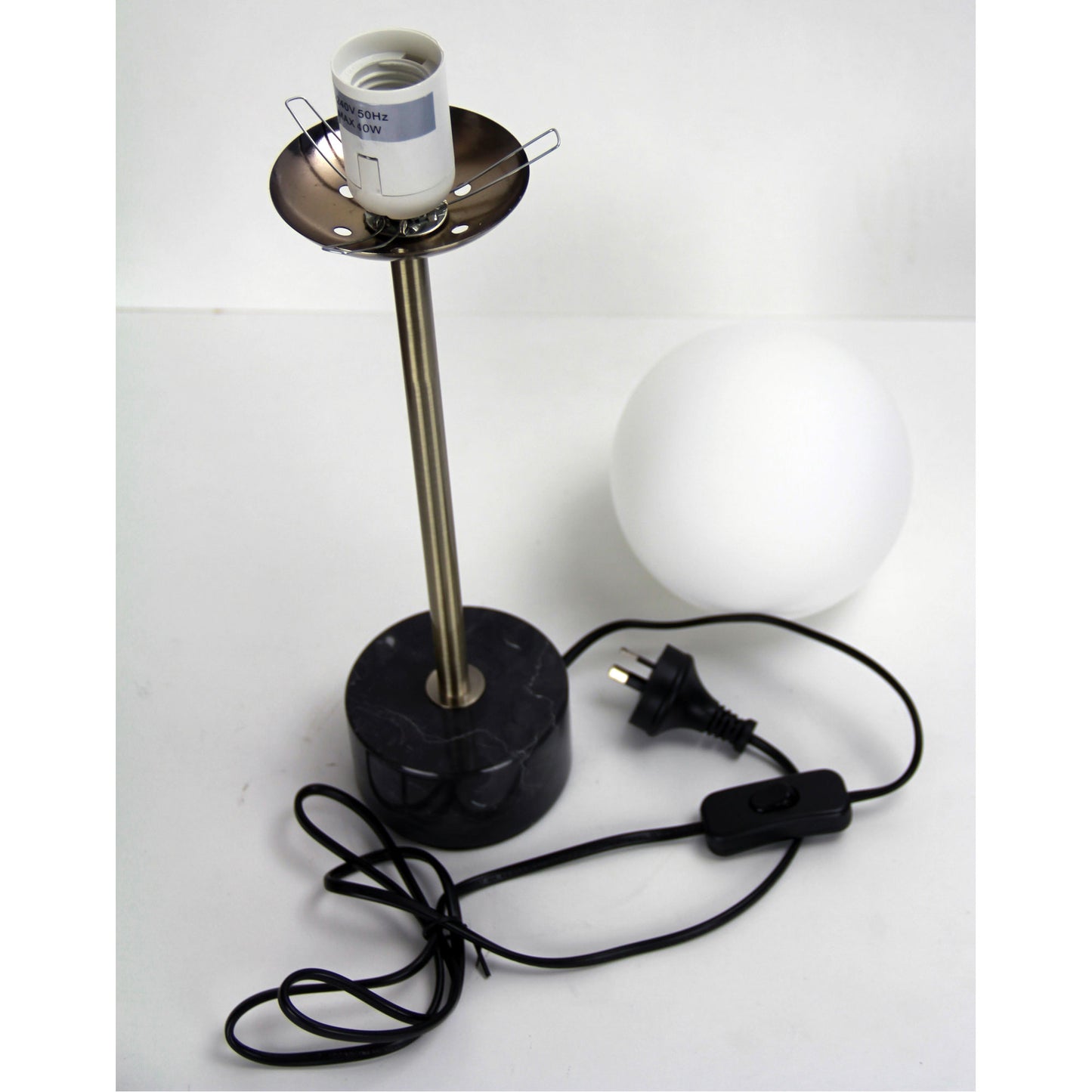 Milton Table Lamp Marble & Antique Brass