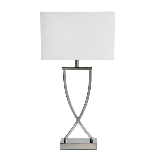 Chi Table Lamp Chrome Complete W/Shade