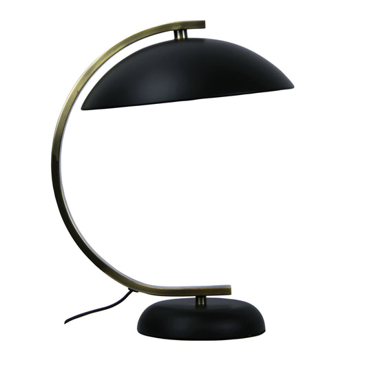 Deco Table Lamp Black & Antique Brass