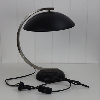 Deco Table Lamp Black & Brushed Chrome