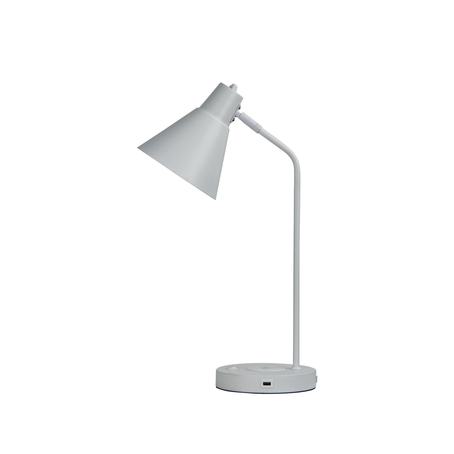 Targa Desk Lamp White With Usb+