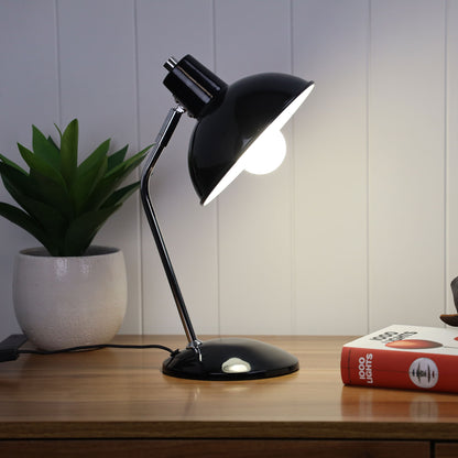 Thea Desk Lamp Black & Chrome