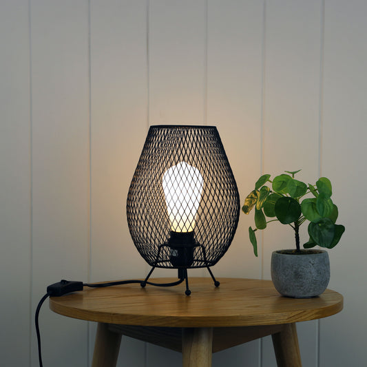 Hyzer Mesh Table Lamp White