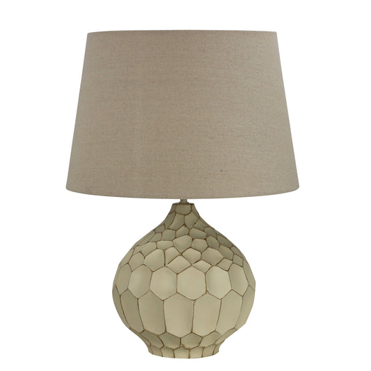 Medea Distressed White Complete Table Lamp