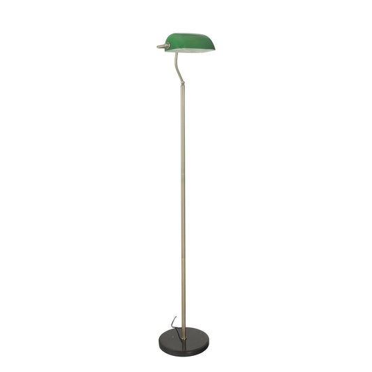 Bankers Floor Lamp Antique Brass (Switched)