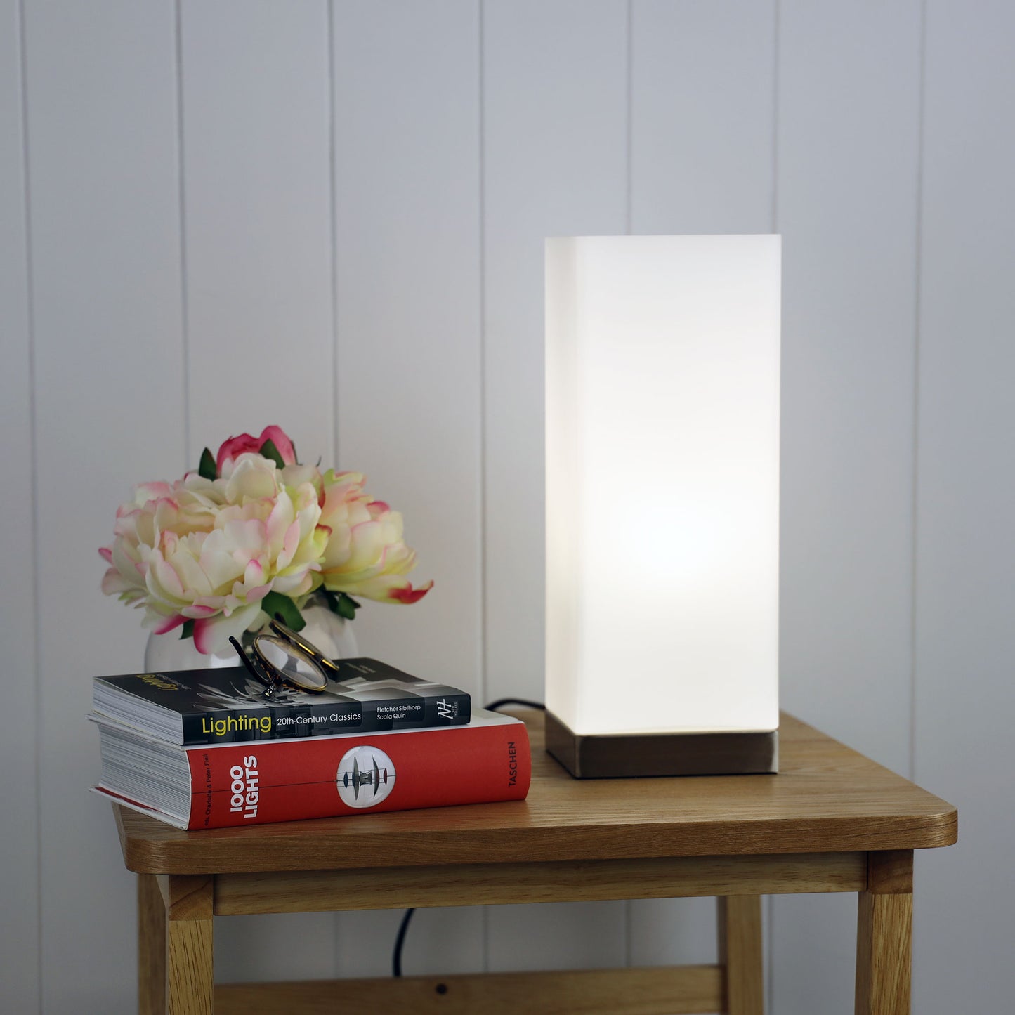 Paro Touch Lamp Opal Matt / Brushed Chr On-Off