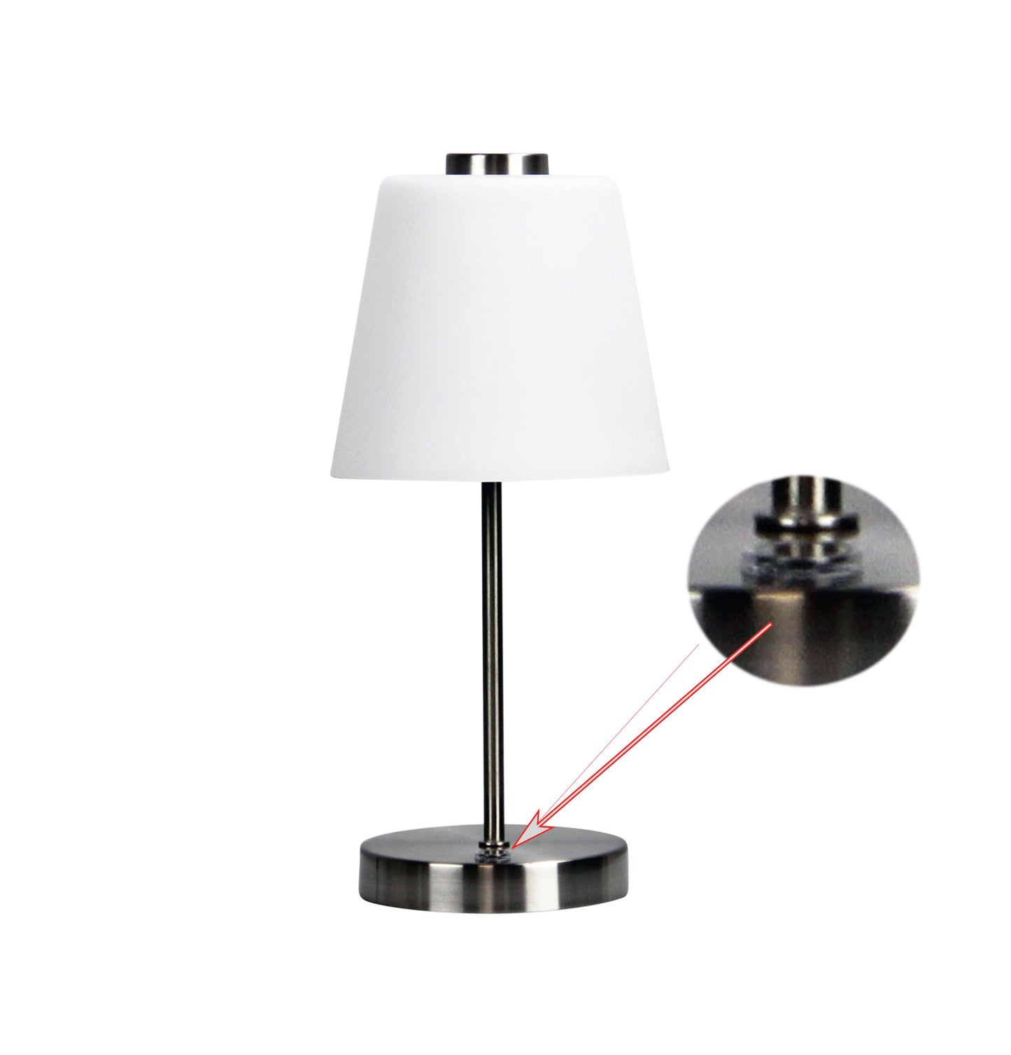 Erik Touch Lamp Brushed Chrome 3-Stage Touch