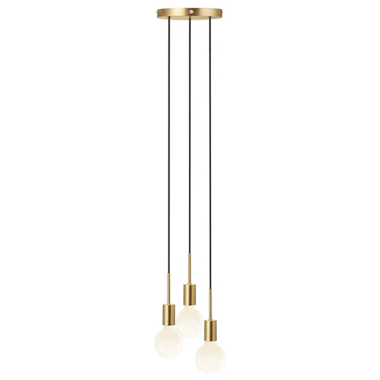 Paco Pendant 3-Susp. Brass Metal 3*E27