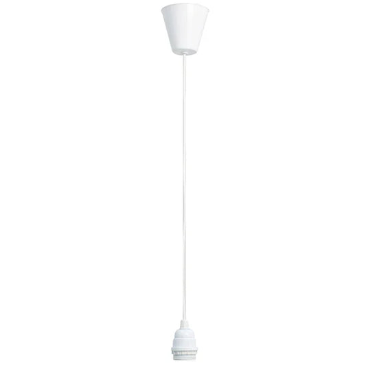 Suspension Pendant White PC E27, also suits Rispapir Series