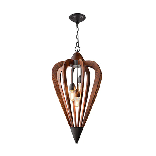 Pendant ESx3 Tuscan Coffee Cherry Wood Medium Arrow OD420mm