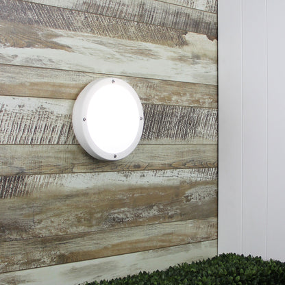 Primo Outdoor White Round Bulkhead