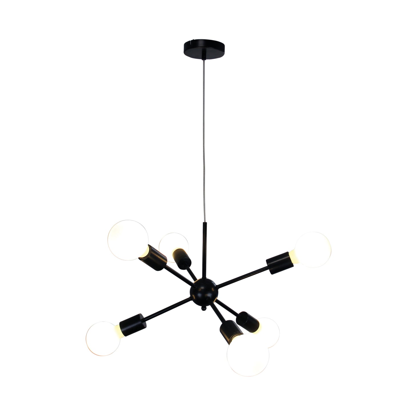 Sputnik.6  Six Light Pendant Black