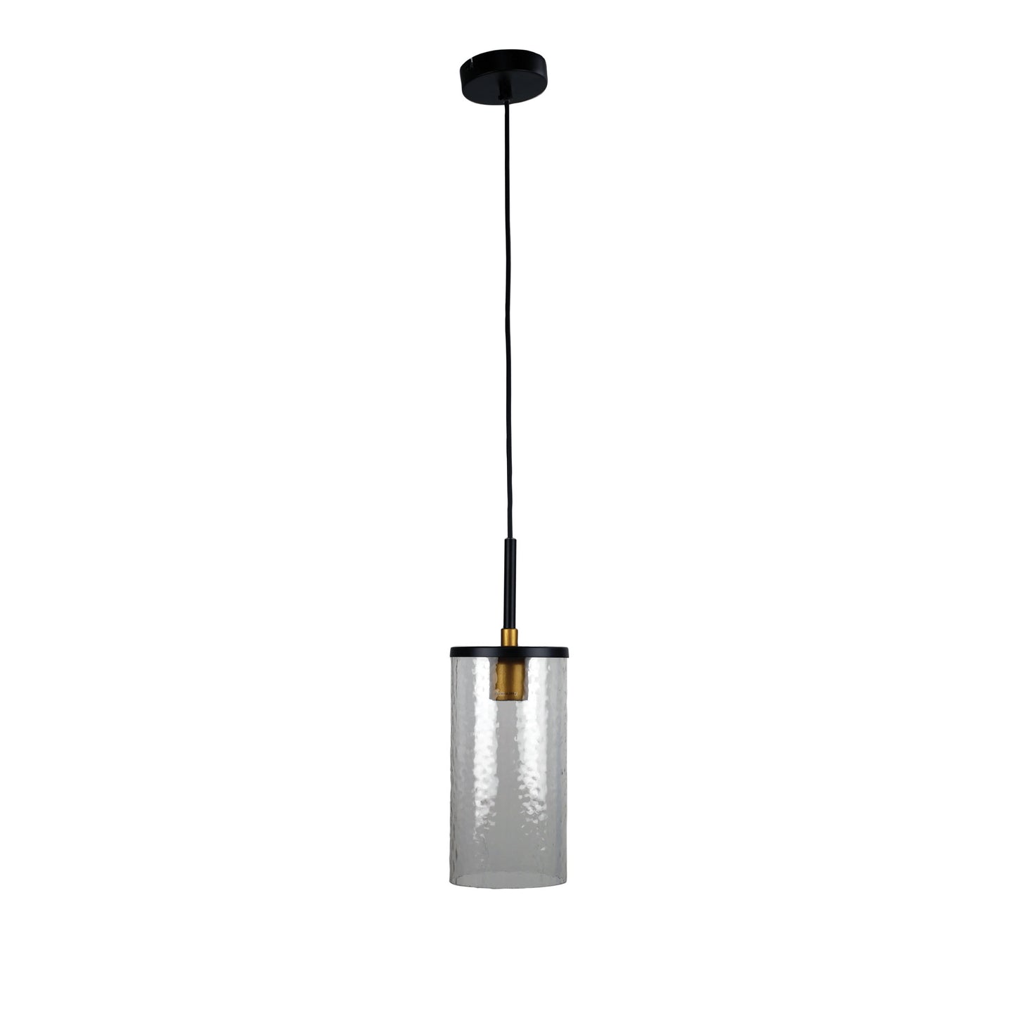 Raymont Single Pendant Matt Black / Clear