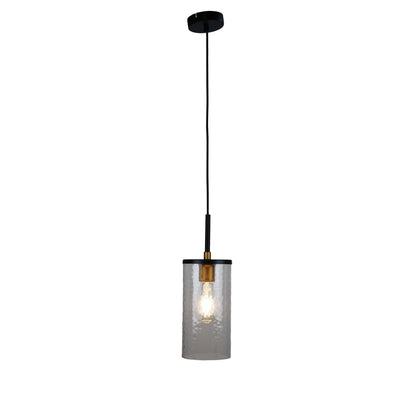 Raymont Single Pendant Matt Black / Clear