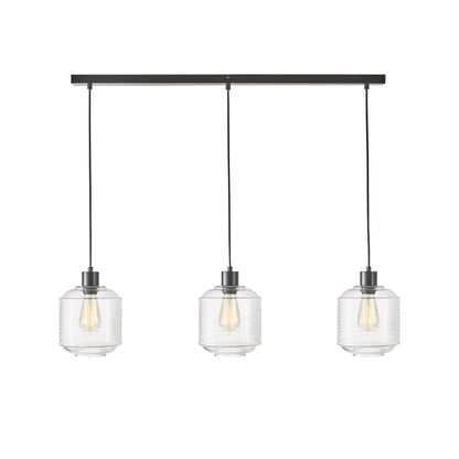 Marconi 3 Light Pendant Clear Glass