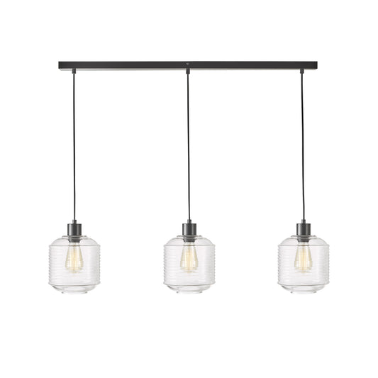 Marconi 3 Light Pendant Clear Glass