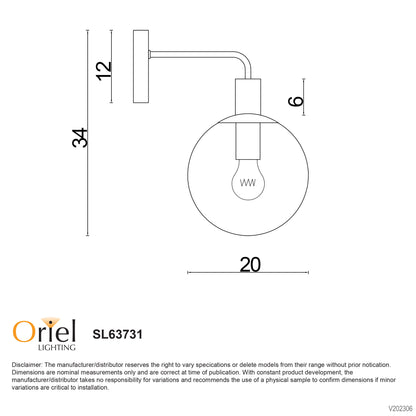 Legarno Wall Light Clear Glass