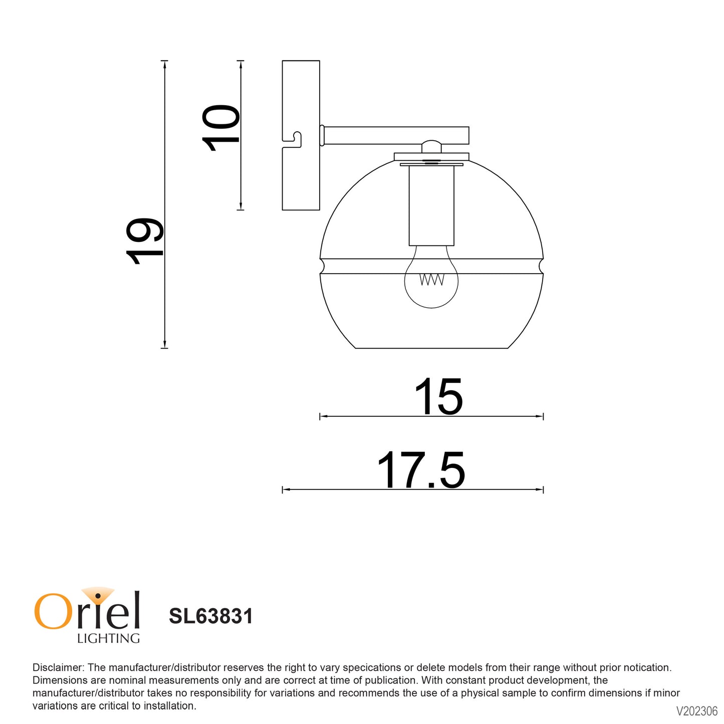 Reno Wall Light Clear Glass