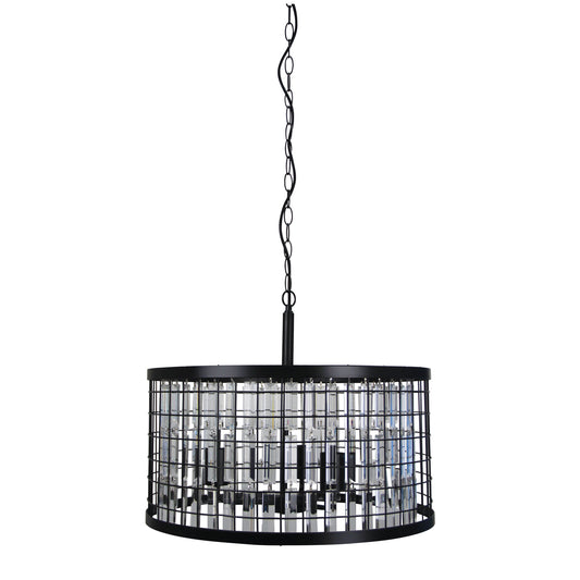 Delaware.52 3light Pendant Black / Crystal