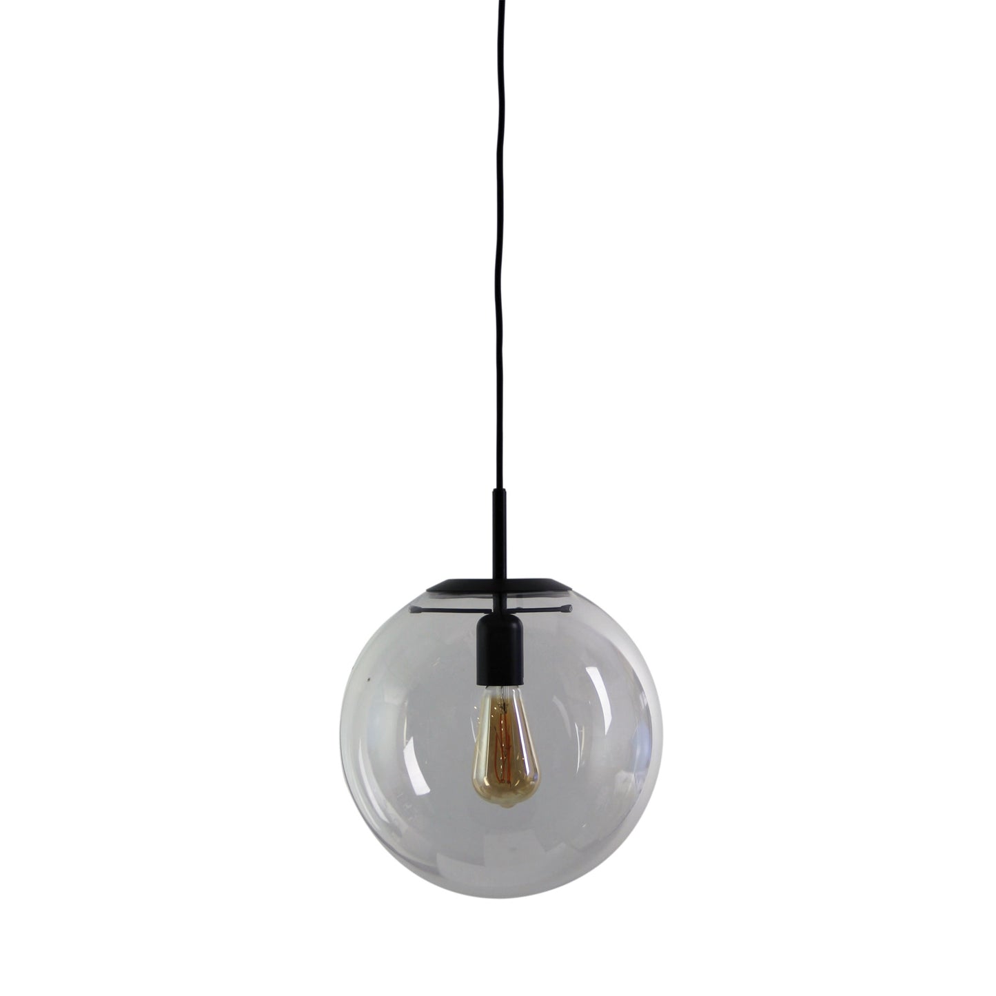 Newton.30 Single Pendant Clear / Matt Black