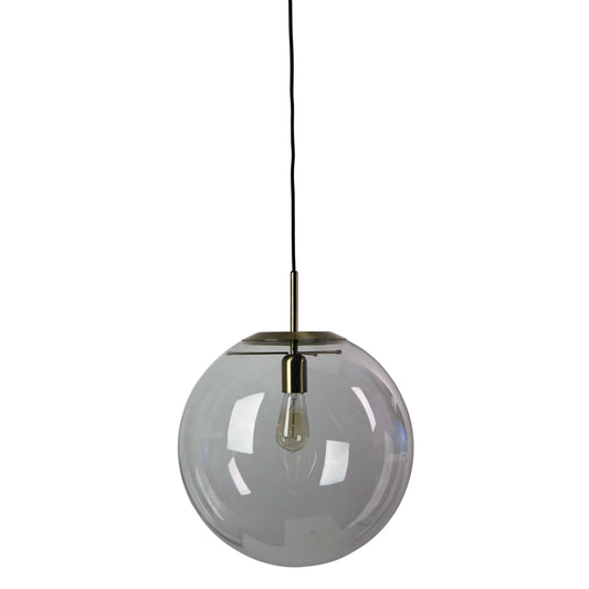 Newton.40 Single Pendant Clear / Brushed Brass