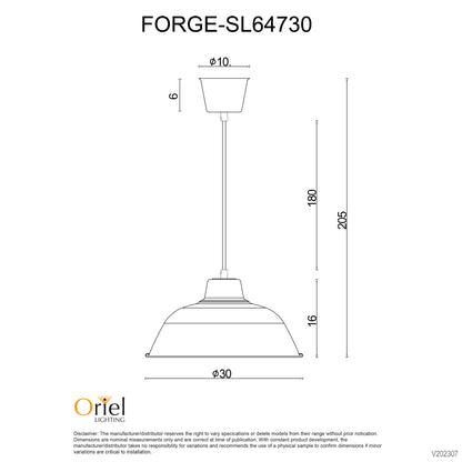 Forge 300 Single Pendant White