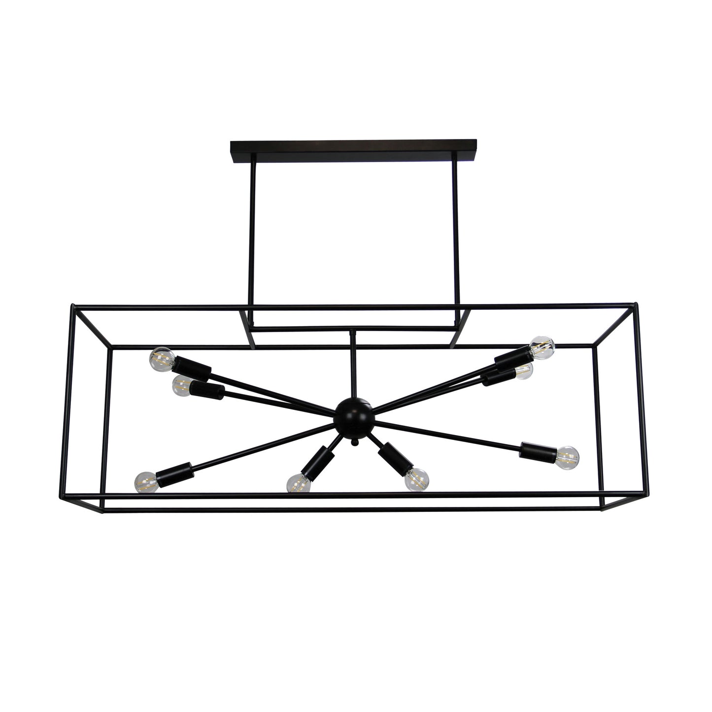 Georgetown.100 8 Light Pendant Black