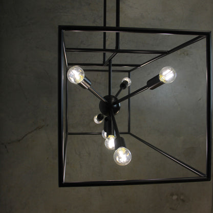 Georgetown.100 8 Light Pendant Black