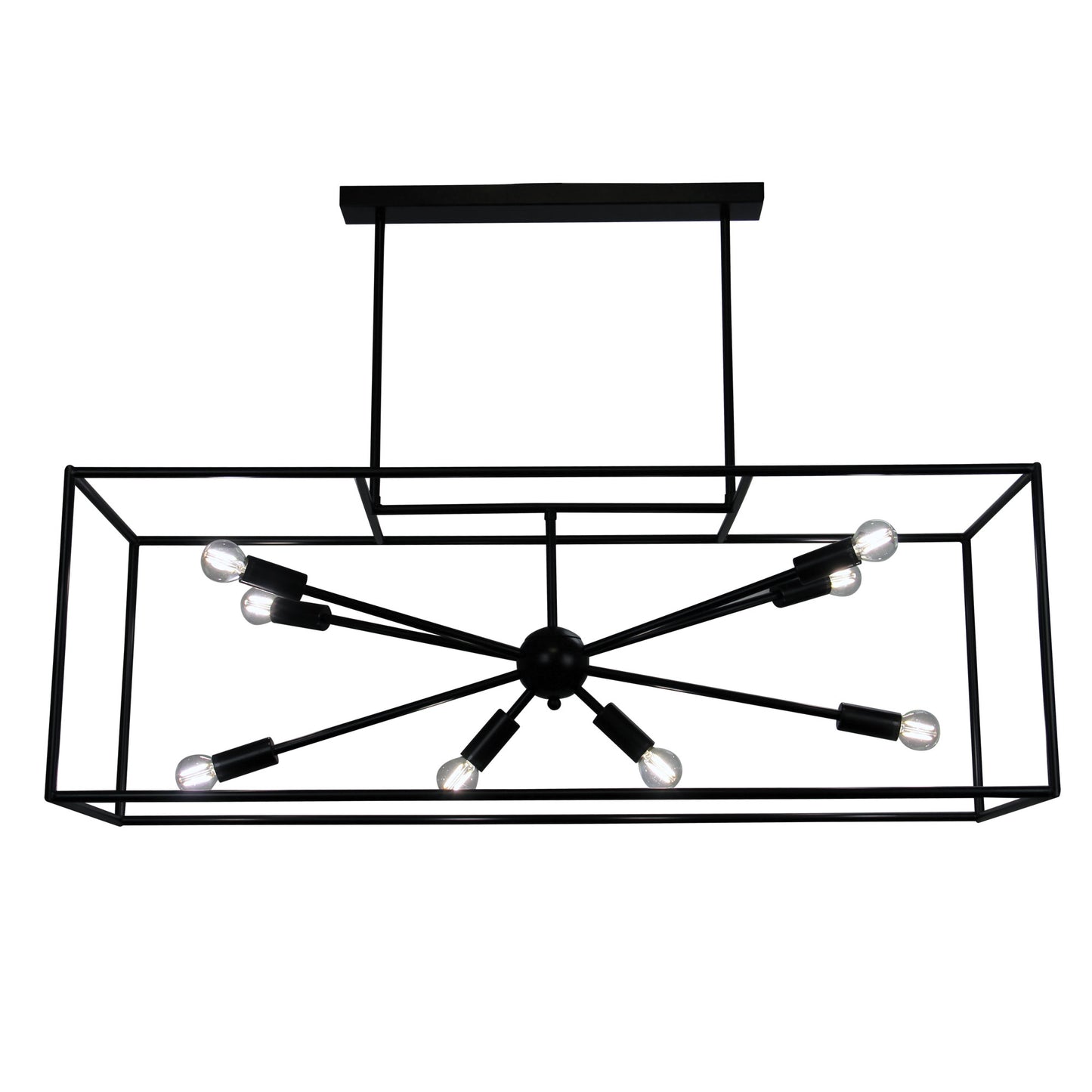 Georgetown.100 8 Light Pendant Black