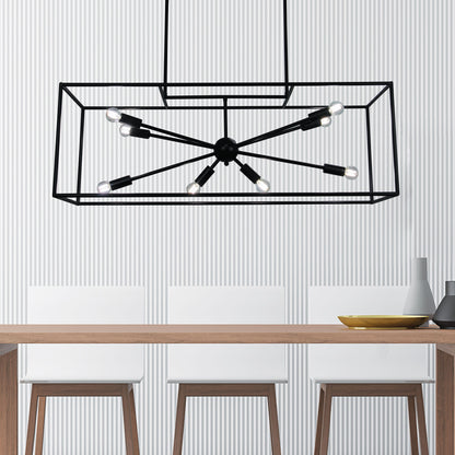 Georgetown.100 8 Light Pendant Black